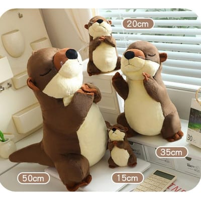 Bid voor Zegeningen Otter Pluche Speelgoed Gevuld Levensgetrouwe Dieren Knuffel Vis Voedsel Kawaii Otters Pluche Pop voor Kinderen Verjaardagscadeau Jongen about 12-15cm