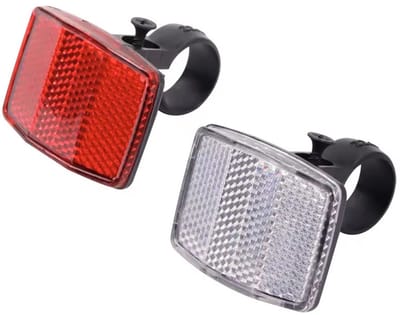 Oneay Fiets Reflectoren Set – Rode Achterreflector & Witte Voorreflector – Universele Fiets Reflector voor Extra Zichtbaarheid en Veiligheid