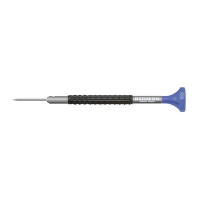 Bergeon 7899 - Horlogemakersschroevendraaier, geanodiseerd aluminium, ergonomisch, met verwisselbare roestvrijstalen bladen