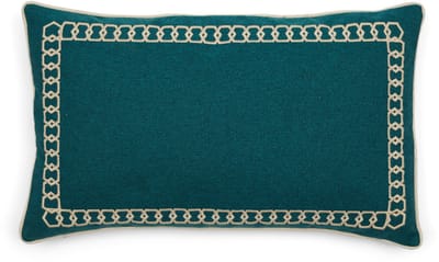 Riviera Maison Kussenhoes 50x30 - Mustique Chain Pillow Cover - Groen Blauw