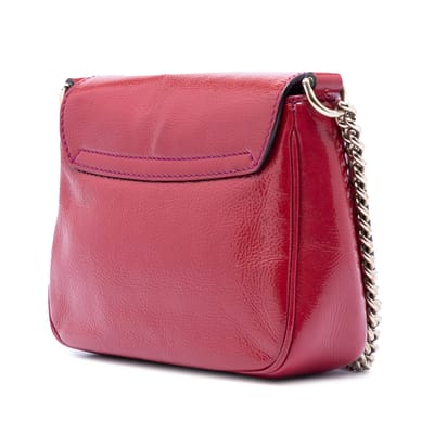 Tweedehands Kleine Patenten Soho Ketting Flap Schoudertas