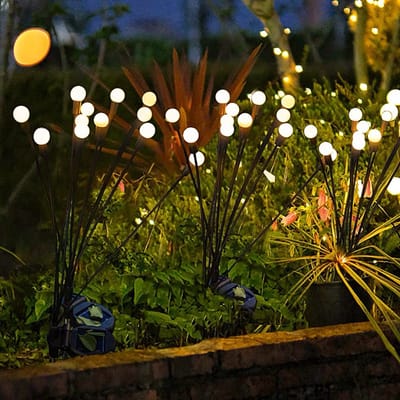 4PCS-Enkele tien lampen-Solar Tuinverlichting - Sfeerverlichting - vuurvliegjes - Zonne Energie - Waterdicht - Prikspots - 42cm