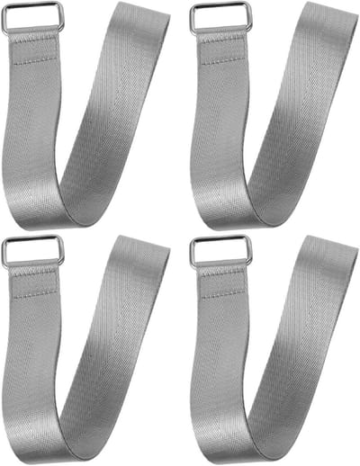 Trekbanden Set - Matrasriemen - Meubels Verplaatsen - Versterkte Nylon Handgrepen - 38 cm - Grijs