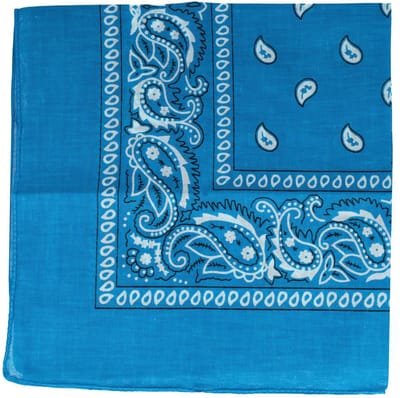 Haarsoires Haarband Bandana Zakdoek 55cm – Paisley Print – Blauw - Multifunctioneel Accessoire voor Haar, Festivals en Mode - One Size & Unisex