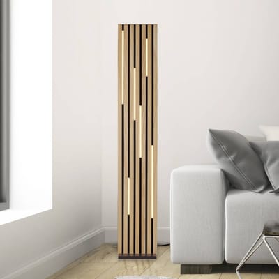 Q-Smart-Home Paul Neuhaus LED vloerlamp Q-Acoustic hout hoogte 162 cm