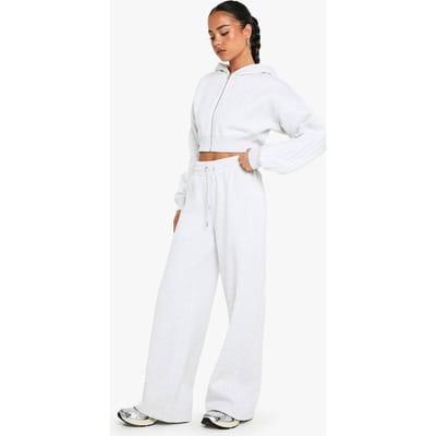 boohoo Dames Jogger met rechte pijpen en naaddetails | Asgrijs | Maat: Small