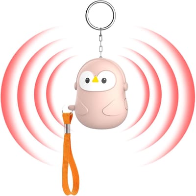 Persoonlijk Alarm - Zelfverdediging Sleutelhanger - Veiligheid Vergroten - Luide Sirene - 6.7 x 6 x 3.1 cm - Roze
