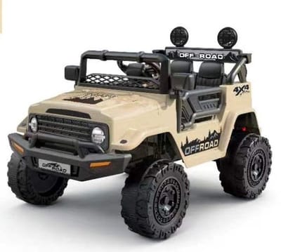 Elektrische Kinderauto 12V - Stoere Off-Road SUV met Afstandsbediening - Bluetooth & MP3 - LED Verlichting - 3 Snelheden - Veiligheidsgordel & Vering