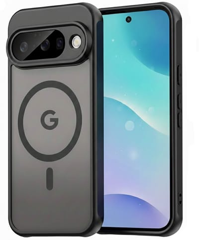Casemania Hoesje Geschikt voor Google Pixel 10 - Zwart - Matte Armor Back Cover - Geschikt voor MagSafe - Geschikt voor Pixelsnap