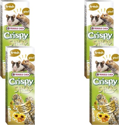 Versele-Laga Crispy Sticks Gerbil&Muis Zonnebloem - Knaagdiersnack - 4 x Natuur 2x55 g