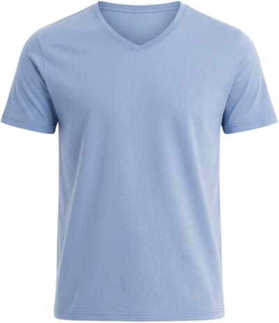 OMBRE T-shirt - Regular Fit - Katoen - Korte Mouw Blauw S