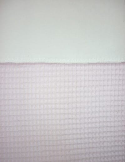 Oogappel Wafelstof & Zachte Katoen Fleece Ledikantdeken-Licht Roze-Roze