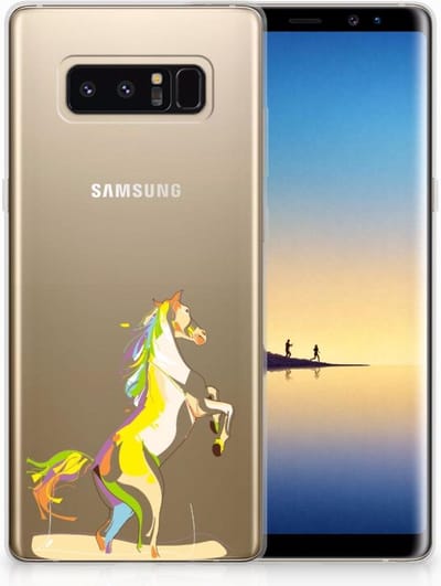 Samsung Galaxy Note 8 Telefoonhoesje met Naam Horse Color