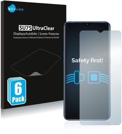 Savvies - Screenprotector voor realme X2 Pro - Folie Beschermfolie transparant 6 Stuks