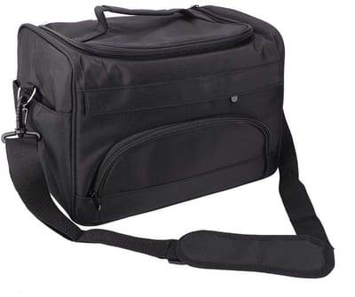 Dailygoods- Opbergtas Grote Capaciteit - Draagbare Transporttas - Kappersgereedschap - Cosmetica - Zwart - 35 x 20 x 24 cm - Make-uptas