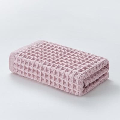 Handdoeken van hoogwaardig katoen, geruite handdoek, gezichtsverzorging, magische badkamer, sport, huishoudelijk, niet-wegwerpbare handdoek 34x34cm roze