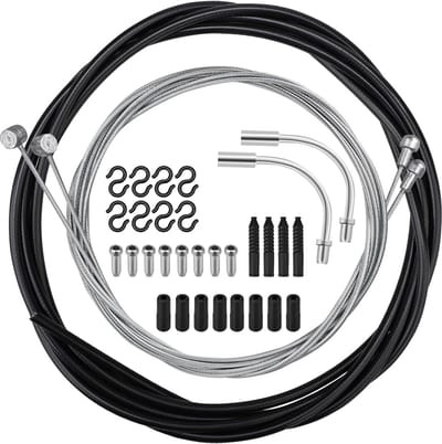 Fiets Remkabelset - Remkabel Kit - Fiets Onderhoud - Universele Pasvorm - 2.5m Slang - Zwart