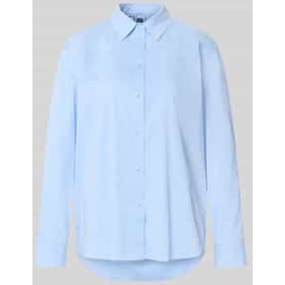 Loose fit overhemdblouse van viscosemix model 'Beora'