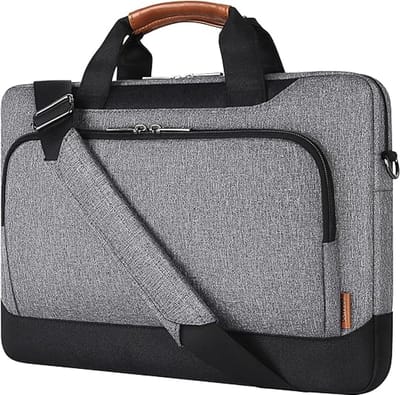 Laptophoes 15-15,6 inch grijs met meerdere opbergvakken, schoudertas / aktetas – Waterdicht & Beschermend - perfect voor werk/school etc