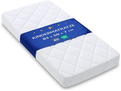 co-sleeper matras 50x83 cm voor wieg babybed reiswieg Mosesmand draagmand ledikant kinderwagen baby rechthoek pasgeboren zuigeling comfortabel – ademend & wasbaar 83 x 50 Oeko-Tex