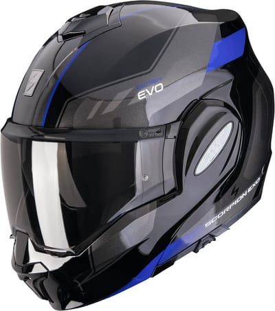 Scorpion Exo-Tech Evo Socius Black Blue - Systeemhelm - Maat XXL - Motorhelm - ECE 22-06 gekeurd