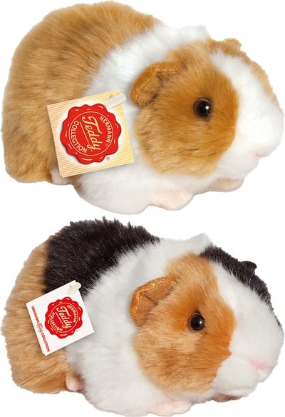 Hermann Teddy Knuffeldier Cavia set 2x stuks - zachte pluche - premium knuffels - 20cm - Kleurenmix