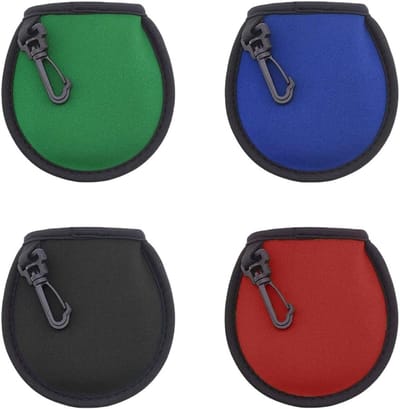 Compacte Golfbal Reinigingszak - Set van 4 Waterdichte en Draagbare Golfbal Schoonmaakzakken met Clips en Dubbele Laag voor Efficiënte Golfbal Onderhoud in 4 Kleuren