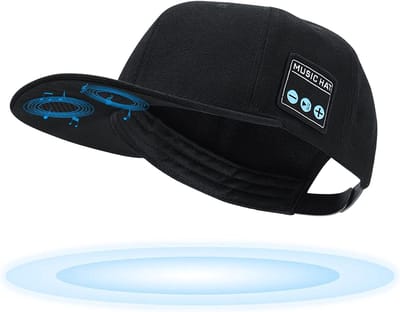 Bluetooth muziekpet met hoogwaardige stereo en ingebouwde microfoon, handsfree bellen – Draadloze luidsprekerpet, stoer uniek technisch cadeau voor jongens, tieners en mannen, ook geschikt voor echtgenoten
