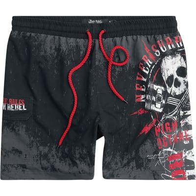 Rock Rebel by EMP - Rock Zwembroek - Free Spirit Zwemshorts - L tot XXL - voor Mannen - meerkleurig