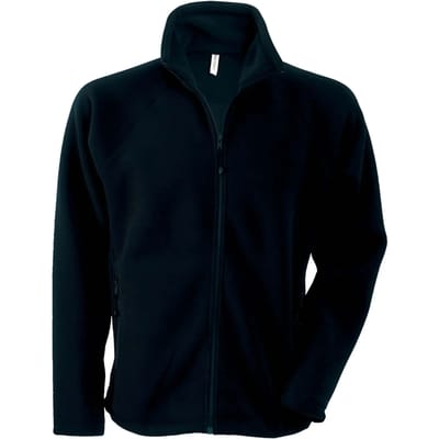 Kariban Microfleece met rits en raglanmouwen heren K917 - Black - XXL