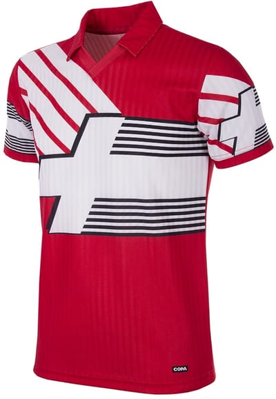 COPA Football - Zwitserland 1990 - 92 - Retro Voetbalshirt - Heren - XS - Rood
