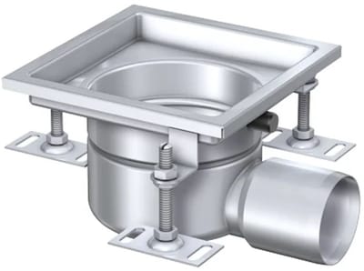 ACO Compactafvoer Variant CR DN70/1,5 Graad/1,6l/s/ V2A/Frame 200x200, 9575.00.10