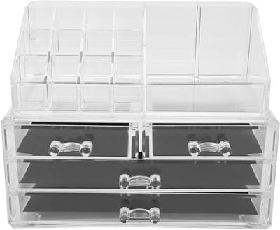 Make-up Organizer - Cosmetica Opberger - Sieraden Opbergen - Vochtbestendig PC Materiaal - 30 x 25 x 20 cm - Transparant