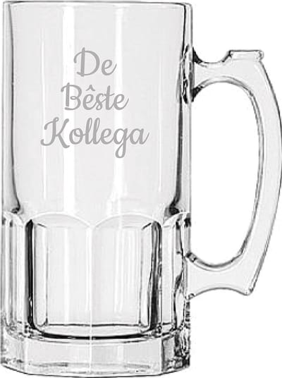 Gegraveerde Bierpul 1ltr De Bêste Kollega