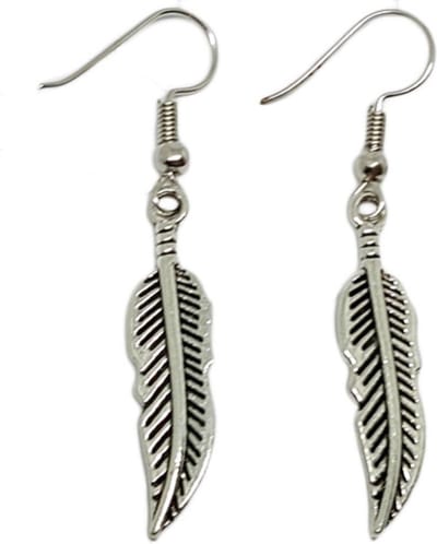 Veer Oorbellen – Hangers – Oorhangers Zilverkleurig – Cadeauverpakking Rhylane