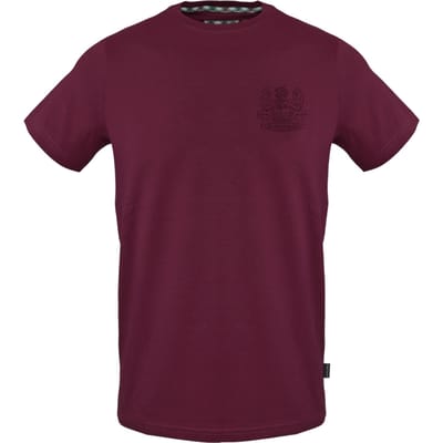 Aquascutum Slim-fit T-shirt voor heren met geborduurd logo (Rood)