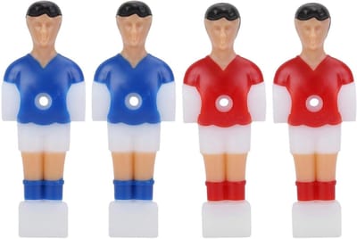 Tafelvoetbalspelers - Poppen - Spel Vervanging - Eenvoudige Installatie - 10 cm - Rood Blauw