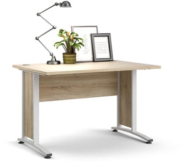 Giga Living Bureau Prima - Wit/Naturel - 120x80x75cm