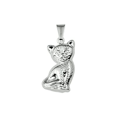 Zittende Kat Hanger van Zilver 10.16706