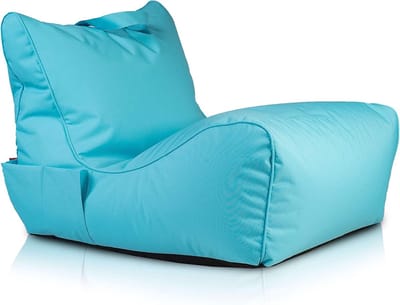 Zitzak Chaise Longue - Zitpoef Outdoor - Ontspannen Buiten - Waterdichte Polyester Stof - 80x60x60 cm - Lichtblauw