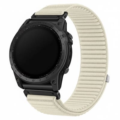 Nylon bandje - geschikt voor Garmin Fenix 5S (Plus) / 6S / 7S / 8 (43 mm) / Approach S12 / S42 / S70 42 mm / Epix Pro (Gen 2) 42 mm / D2 Delta S / Mk3(i) 42 mm - starlight