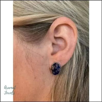 Flower Oorbellen vrouw- Stijlvolle Murano glas bloem -Bruin-16x12mm