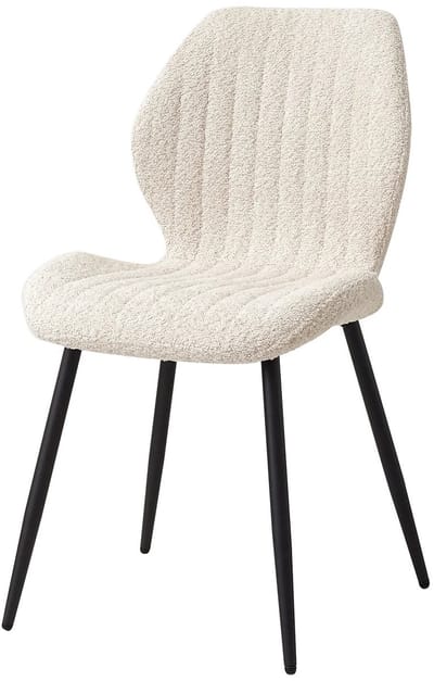 ITRONIQ Eetkamerstoelen Set Van 4 - Fluweel - Zwarte Metalen Poten - Moderne Eetkamerstoelen - Comfortabel Zitdesign - Beige