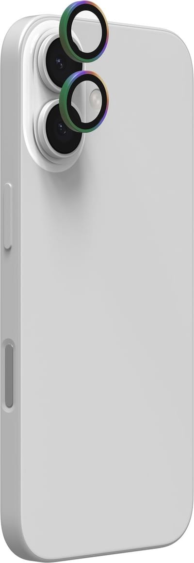ZAGG Camera Protector Geschikt voor iPhone 17 / 16 / 16 Plus - Glass Elite Camera Rings - Tempered Glass - Chrome
