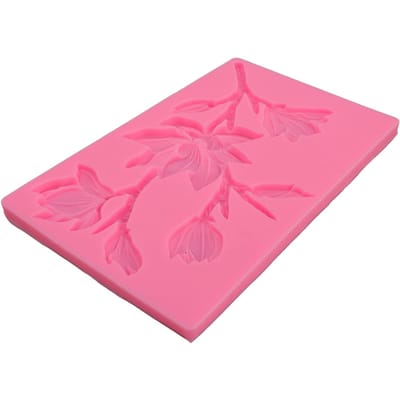 Bloem Siliconen Fondant Vormbak 3D Gedroogde Bloem Sieraden Decoratieve Taart Chocolade Hars Klei Gebak Bakgereedschap pink