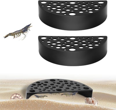 Dailygoods- Garnalenhideout - 2 Stuks - Aquarium Decor - Zwarte Garnalengrot - Premium Plastic - Waterkwaliteit Behoudend - Aquariumdecor