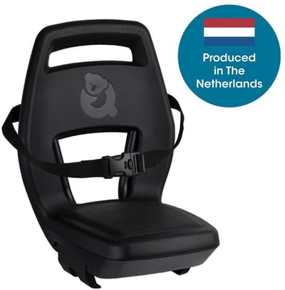 Qibbel Junior 6+ Fietsstoeltje Achter Bagagedrager bevestiging - Quick Connect - Longtail edition - Midnight Black - exclusief voetbeschermingsplaten en voetsteunen