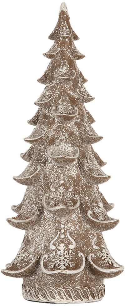 Clayre & Eef Decoratie Kerstboom 14x14x30 cm Bruin Kunststof