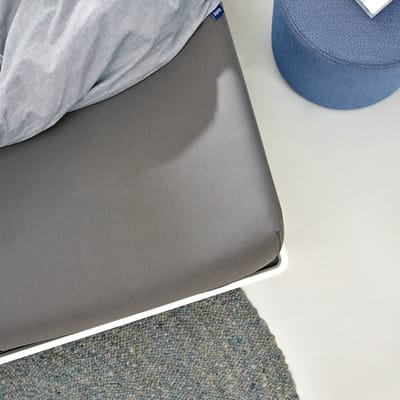 Auping Jersey 235 hoeslaken voor topper - 120 x 200/210/220 cm - Warm Grey - Biologisch katoen