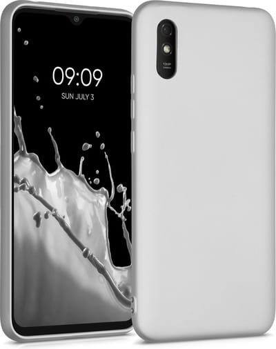 kwmobile telefoonhoesje geschikt voor Xiaomi Redmi 9A / 9AT - Hoesje voor smartphone - Back cover in metallic zilver